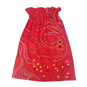 1/1 RED HAND-PAINTED DRESS