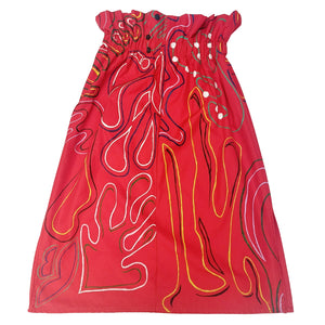 1/1 RED HAND-PAINTED DRESS