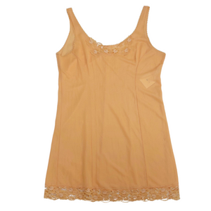 VINTAGE PEACH LACE SLIP DRESS - UK14