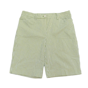 PASTEL GREEN GINGHAM SHORTS - UK14