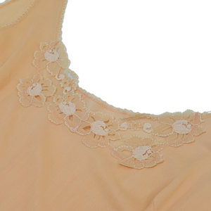 VINTAGE PEACH LACE SLIP DRESS - UK14