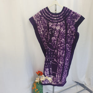 90S VINTAGE AFRICAN DASHIKI- PURPLE-XXL