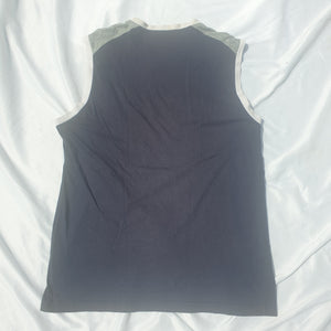 90S VINTAGE NAVY AND WHITE VEST-XL