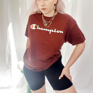 VINTAGE MAROON CHAMPION T-SHIRT-XL