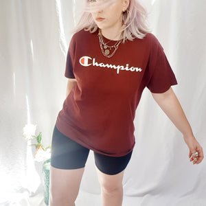 VINTAGE MAROON CHAMPION T-SHIRT-XL