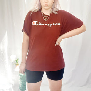 VINTAGE MAROON CHAMPION T-SHIRT-XL