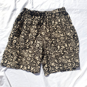 VINTAGE GREEN PAISLEY SHORTS-UK12