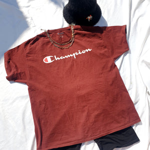 VINTAGE MAROON CHAMPION T-SHIRT-XL