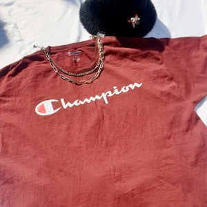 VINTAGE MAROON CHAMPION T-SHIRT-XL