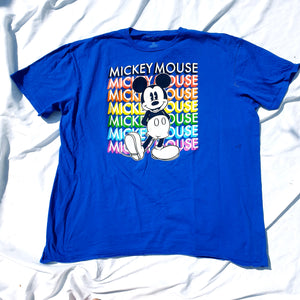 VINTAGE BLUE MICKEY MOUSE T-SHIRT-XXL