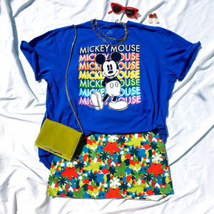 VINTAGE BLUE MICKEY MOUSE T-SHIRT-XXL