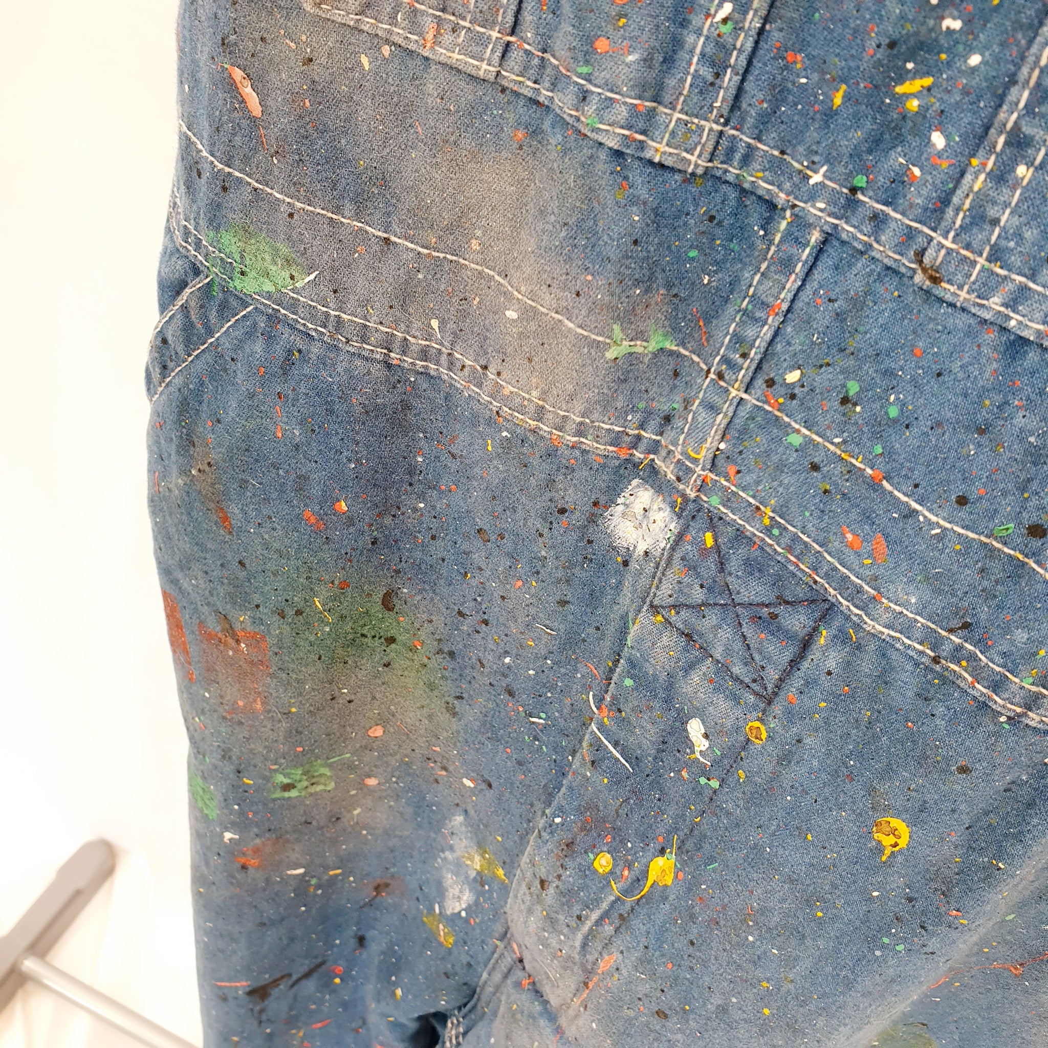 ANAM REWORK PAINT DUNGAREES-MEDIUM