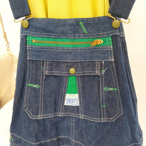 VINTAGE DARK BLUE DUNGAREES-UK 16