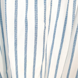 WHITE SUMMER DRESS WITH BLUE STRIPE-S