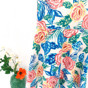 TROPICAL FLORAL PRINT DRESS- UK12