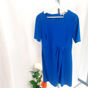 ELECTRIC BLUE T-SHIRT SLEEVE DRESS-UK12