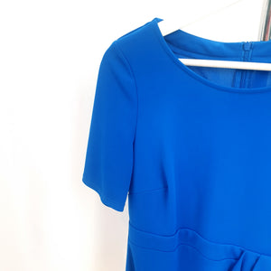 ELECTRIC BLUE T-SHIRT SLEEVE DRESS-UK12