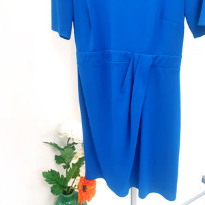 ELECTRIC BLUE T-SHIRT SLEEVE DRESS-UK12