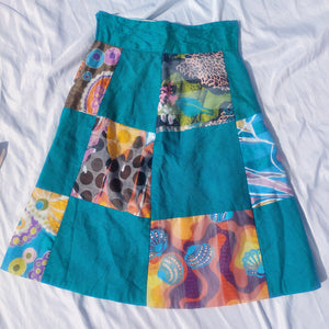 VINTAGE TURQUOISE BEACH SKIRT -UK4