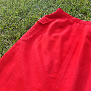 ITALIAN VINTAGE RED PENCIL SKIRT-14