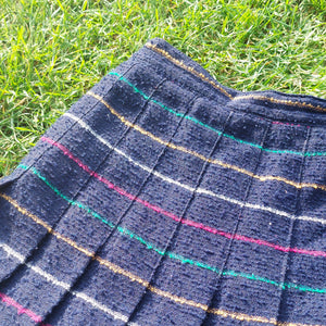 VINTAGE NAVY KNEE LENGTH SKIRT- 14