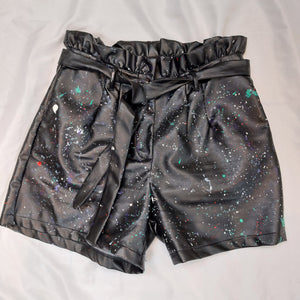 ANAM REWORK PAINT SPLASH SHORTS- UK12