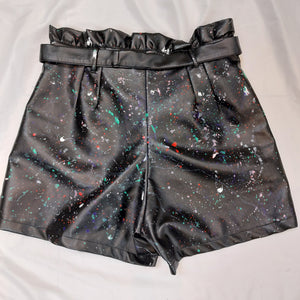 ANAM REWORK PAINT SPLASH SHORTS- UK12