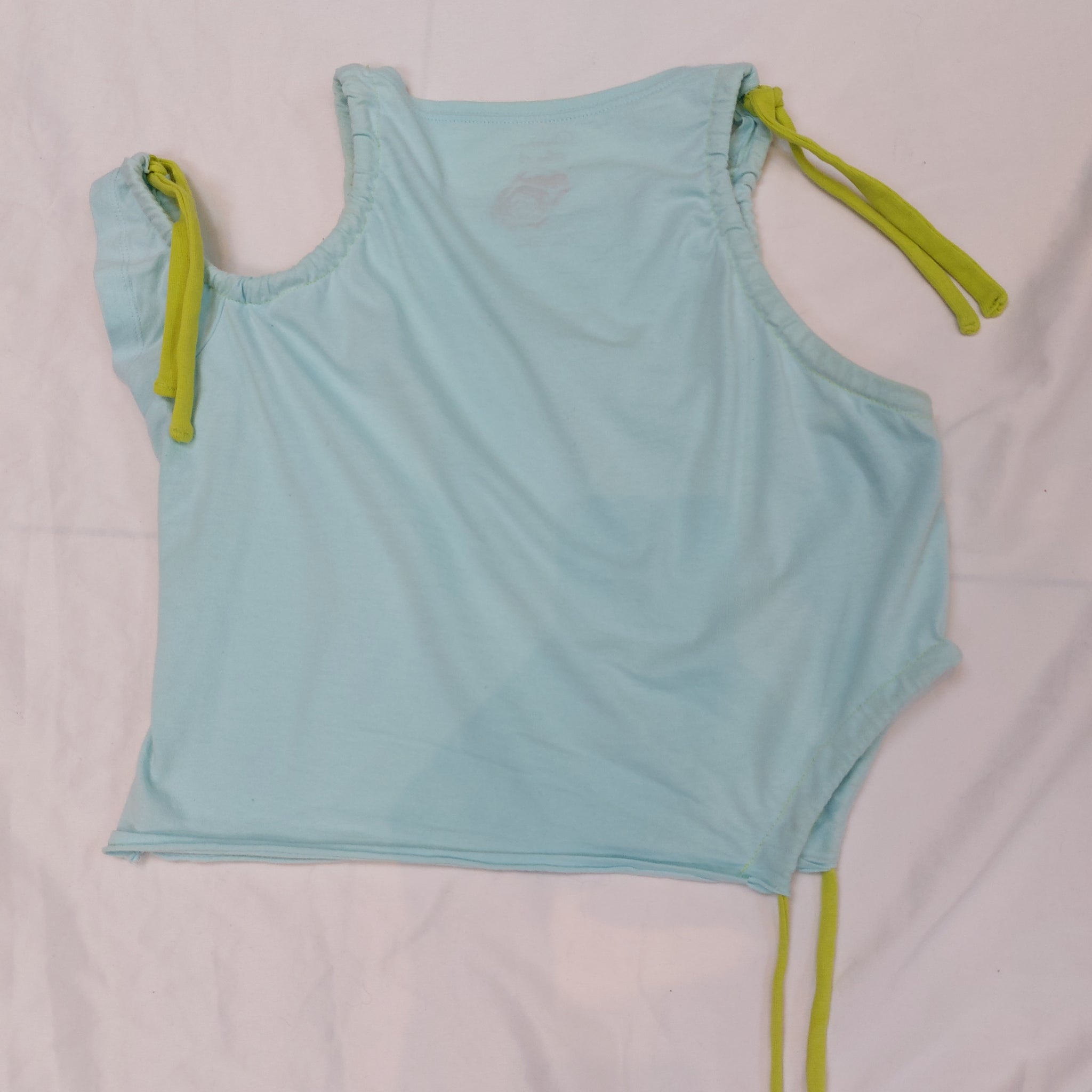 ANAM REWORK BLUE CUT OUT TOP- UK14