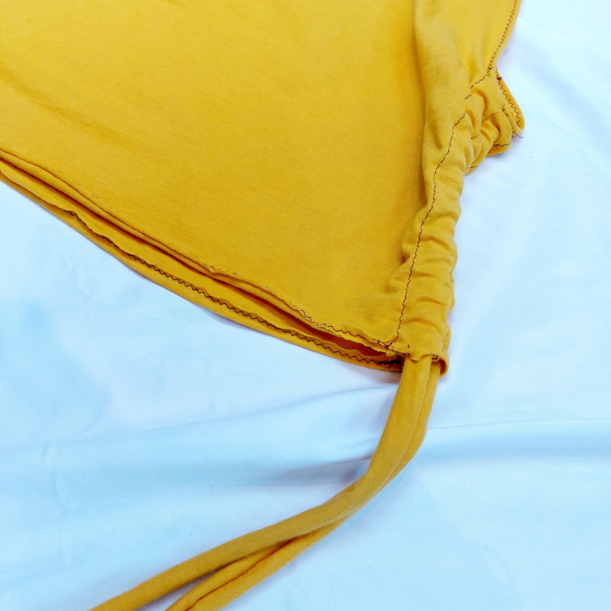 ANAM REWORK YELLOW DRAWSTRING TOP -L