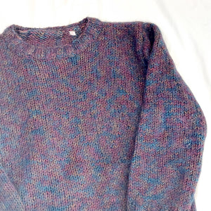 VINTAGE NAVY MULTICOLOUR KNIT JUMPER- M