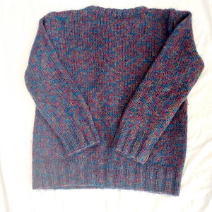 VINTAGE NAVY MULTICOLOUR KNIT JUMPER- M