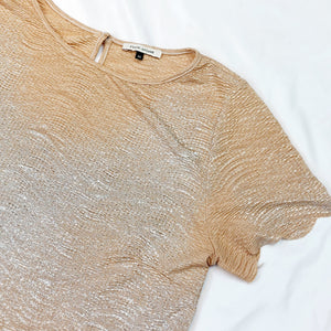 CHAMPAGNE SHIMMER TOP - UK16