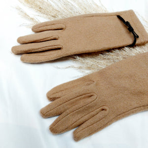 NUDE GLOVES WITH BLACK BOW- M