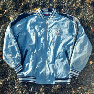 VINTAGE POWDER BLUE VARSITY JACKET-XL