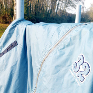 VINTAGE POWDER BLUE VARSITY JACKET-XL