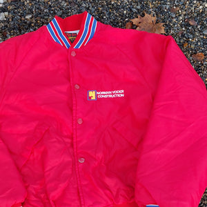 VINTAGE RED VARSITY JACKET - S