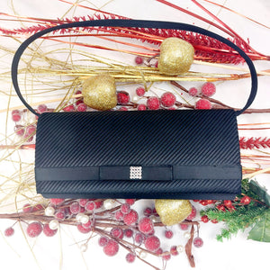 SMALL BLACK EVENING HANDBAG