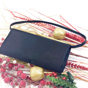 SMALL BLACK EVENING HANDBAG