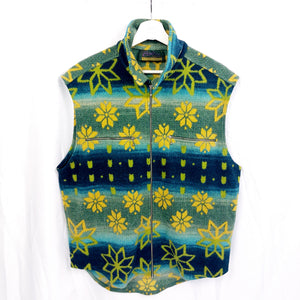 VINTAGE BLUE FLEECE VEST - L