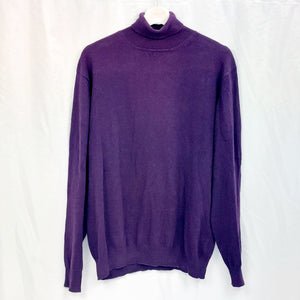 VINTAGE PURPLE KNIT POLO- XXL