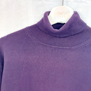 VINTAGE PURPLE KNIT POLO- XXL