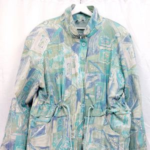 80S VINTAGE PASTEL BLUES JACKET- L