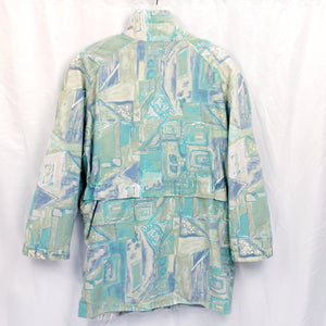 80S VINTAGE PASTEL BLUES JACKET- L