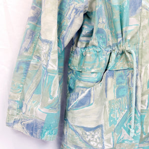 80S VINTAGE PASTEL BLUES JACKET- L