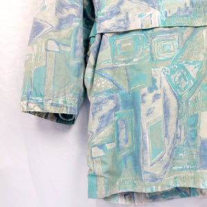 80S VINTAGE PASTEL BLUES JACKET- L