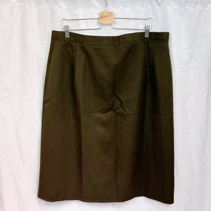 VINTAGE DARK GREEN PENCIL SKIRT- UK20