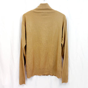 VINTAGE TAN KNIT TURTLE NECK- XL