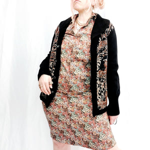 VINTAGE BLACK CARDIGAN - M