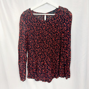 RED LEOPARD BLOUSE - UK12