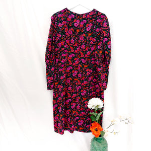 FLORAL MIDI DRESS - UK14